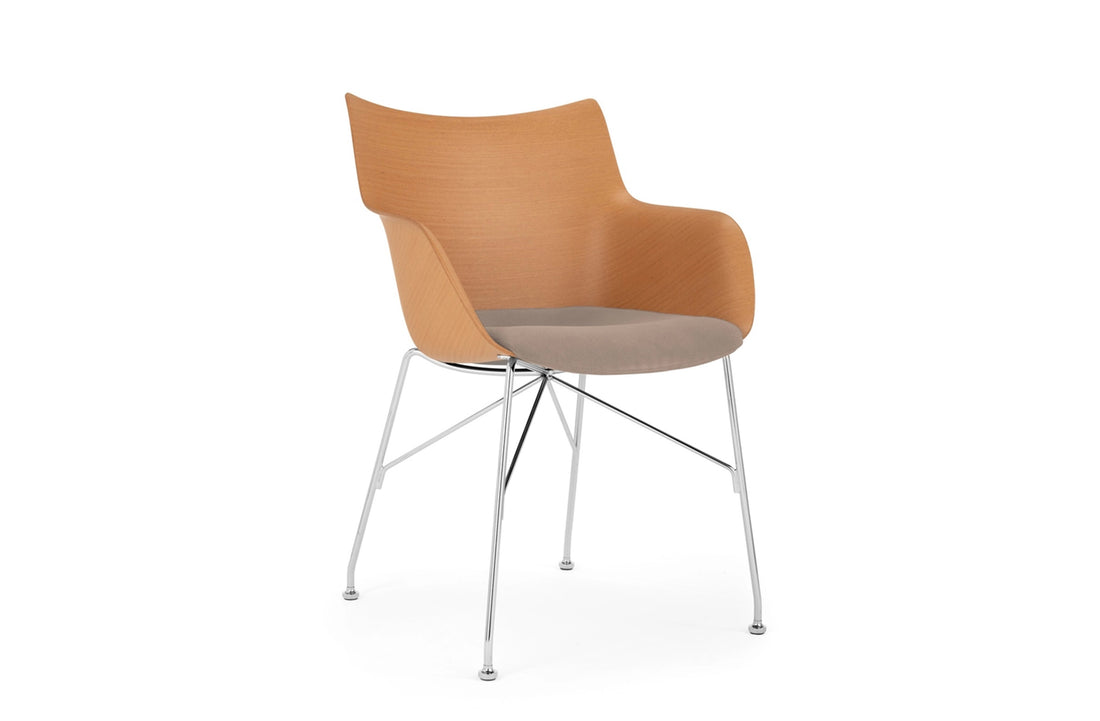 Basic Veneer Light Wood/Ecru/Chrome