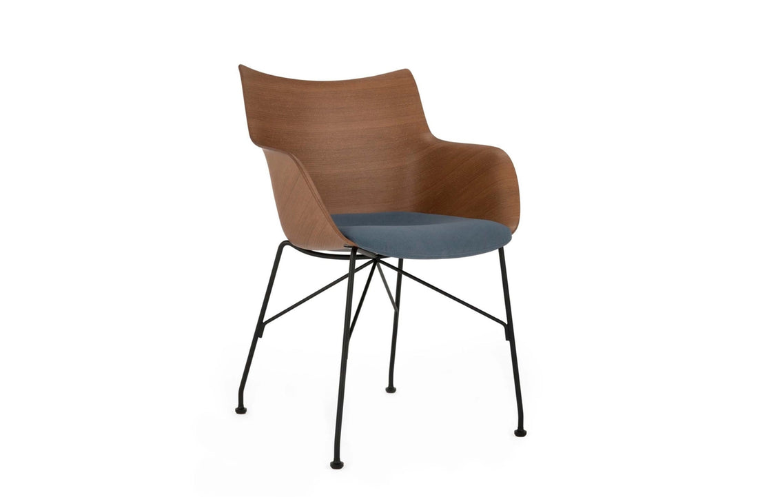 Basic Veneer Dark Wood/Powder Blue/Black