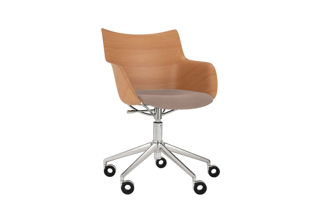 Basic Veneer Light Wood/Ecru/Chrome