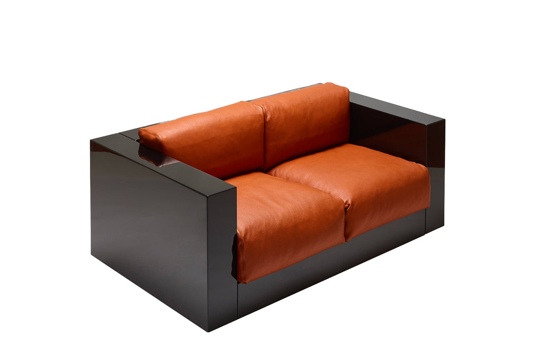 Two-seater sofa 150 cm (Saratoga 2) / Black / Leather BAL53001