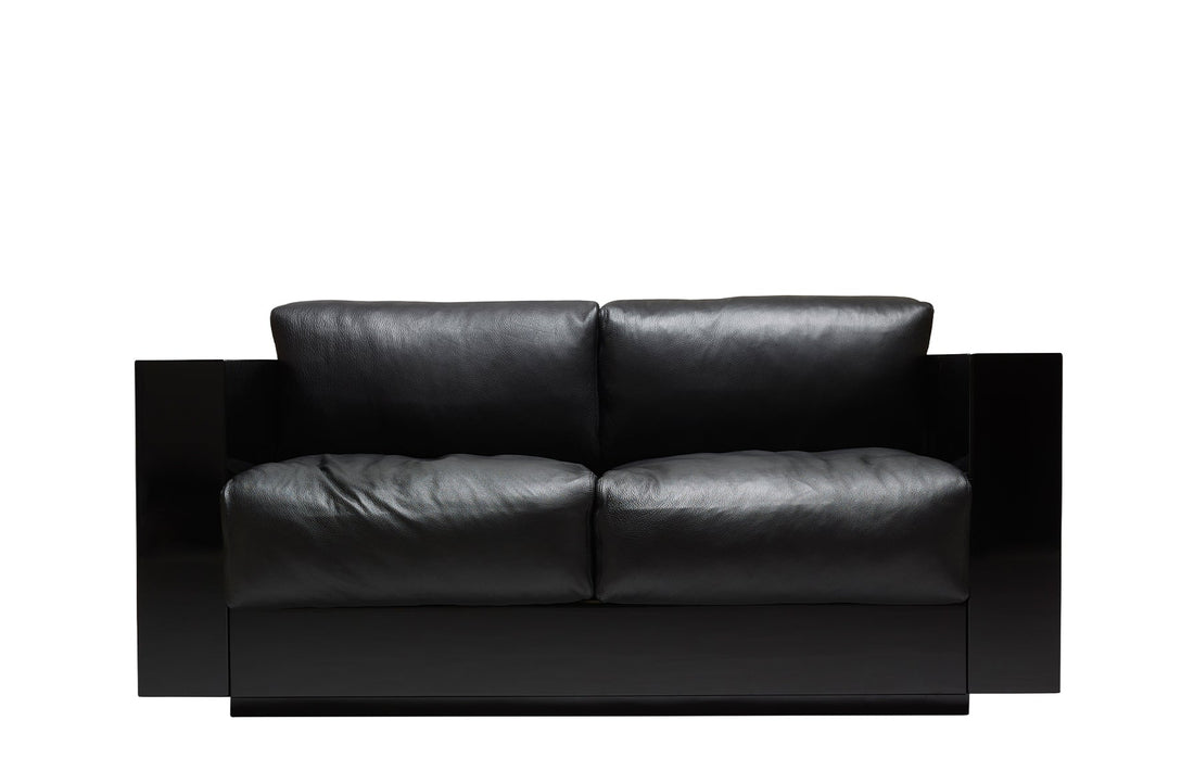 Two-seater sofa 150 cm (Saratoga 2) / Black / Leather BAL99011