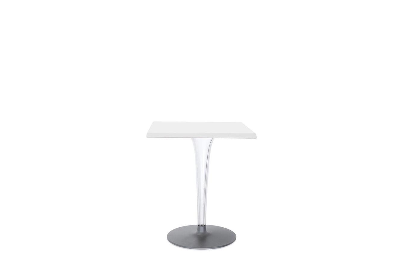 TopTop Small Square Table - Outdoor Top - Round Leg
