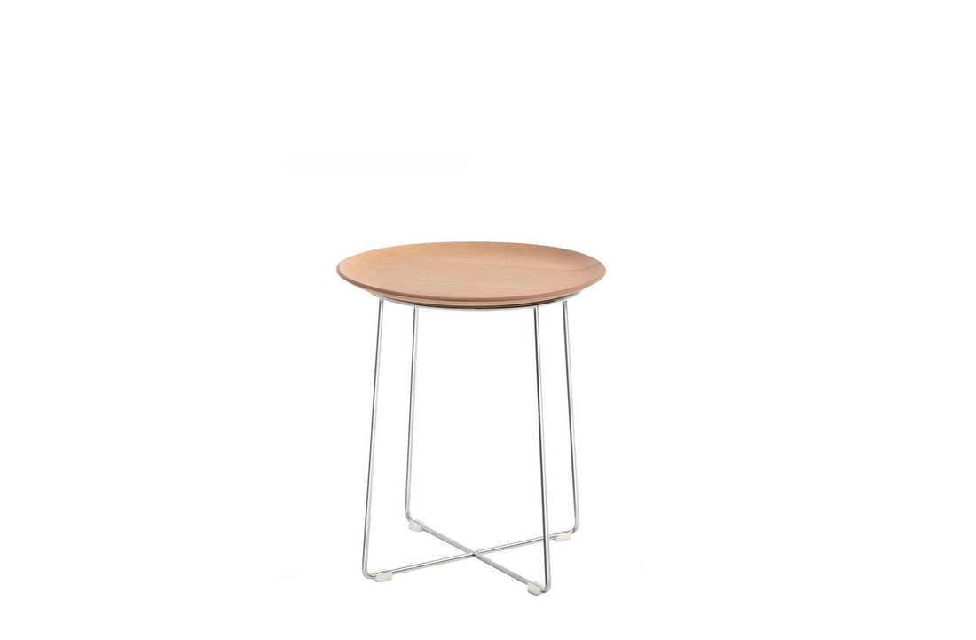 Slatted Ash Light Wood/Chrome