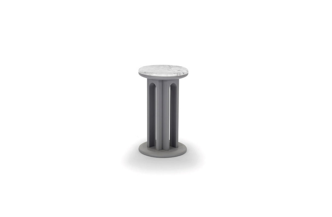 White Carrara Marble / Grey RAL 7036 Lacquered