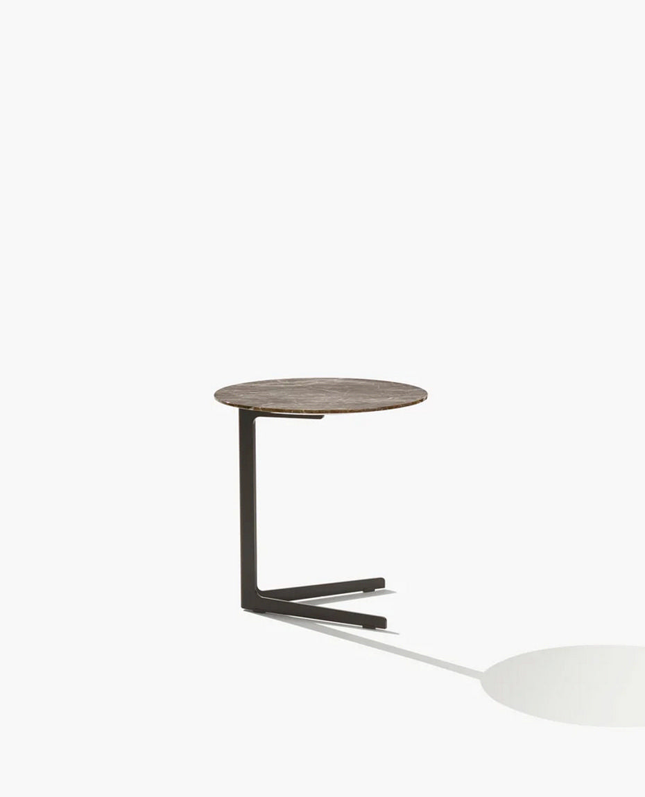 TBZ050 / Coffee Table / Mat Brown Nickel Painted Metal Base +  Mat Marble Grigio Stardust Top