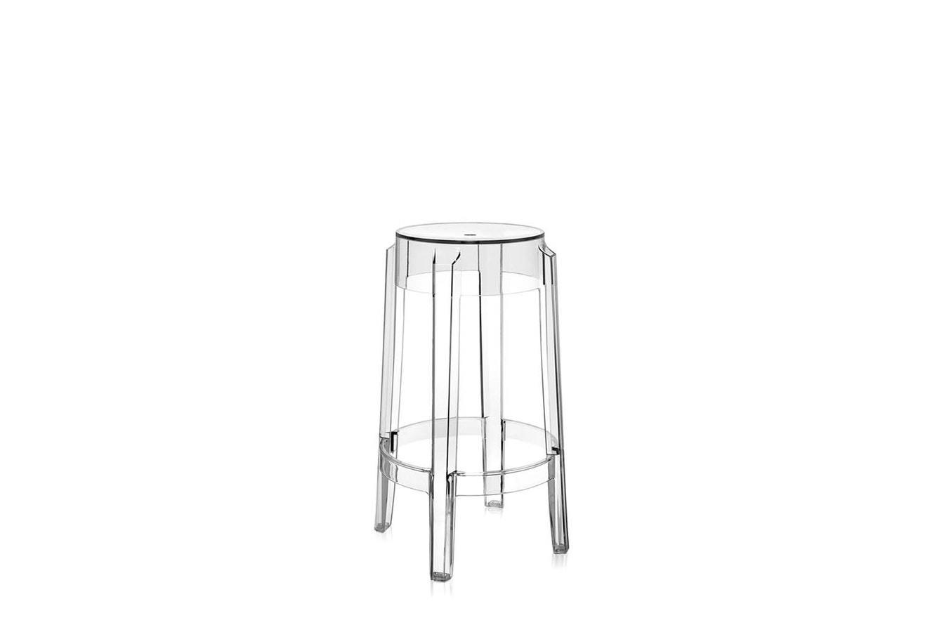Charles Ghost Medium Stool-Kartell-Space Furniture SG
