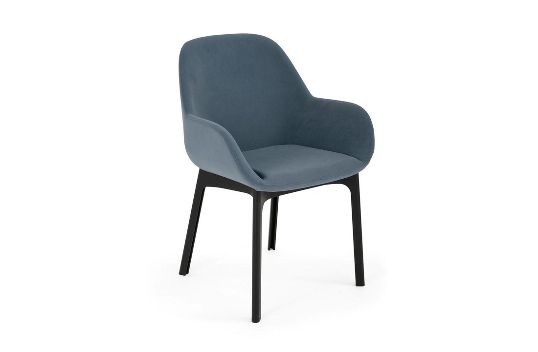 Black/Powder Blue Aquaclean Fabric