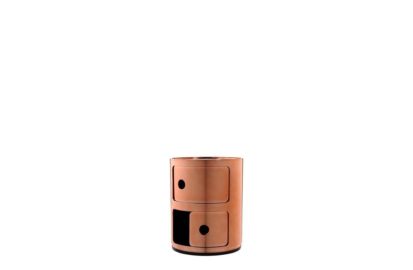 Componibili 2 Round Storage Unit - Metallic-Kartell-Space Furniture SG
