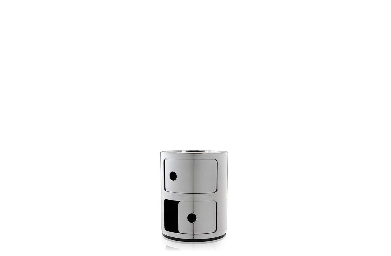 Componibili 2 Round Storage Unit - Metallic-Kartell-Space Furniture SG
