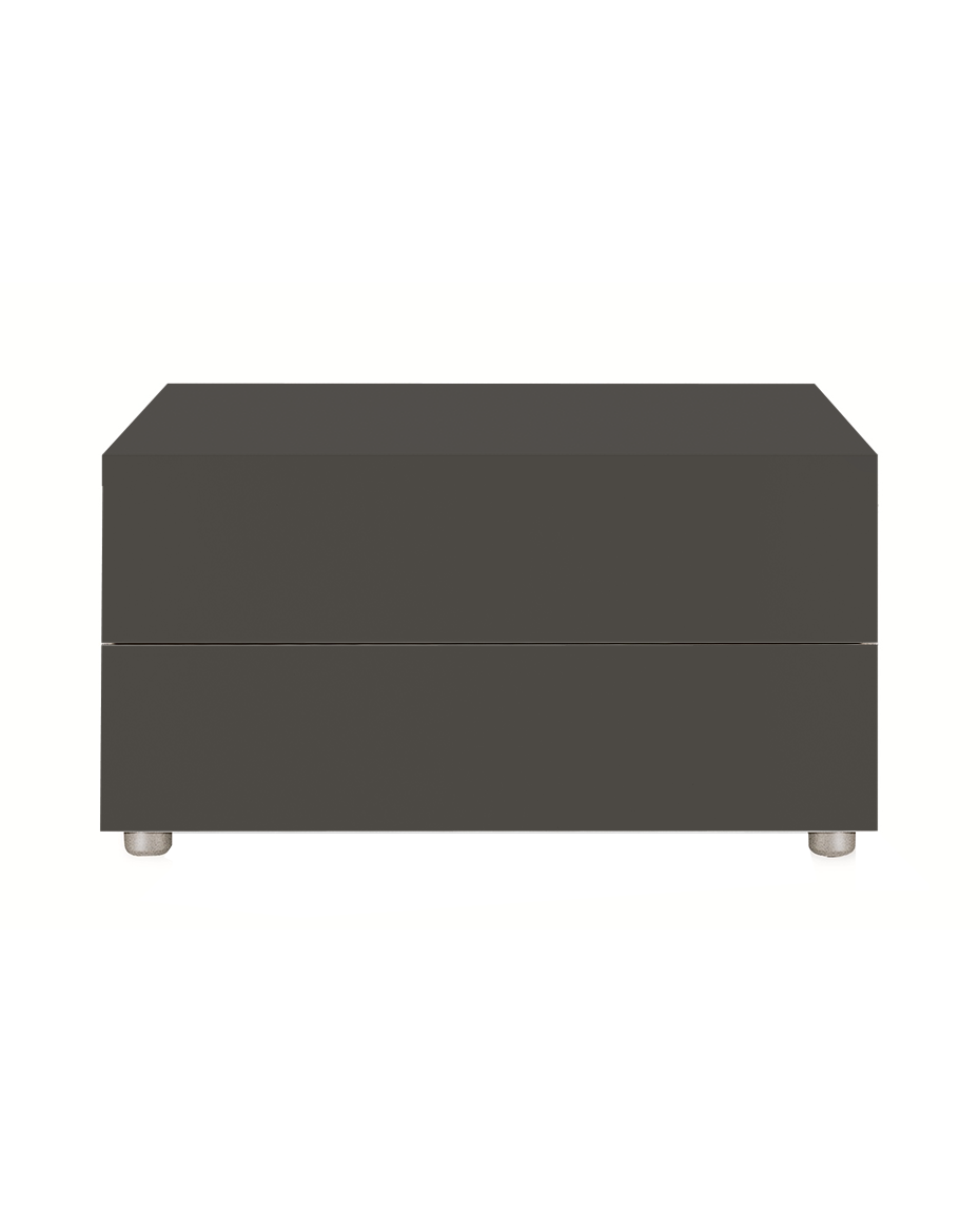 CDDR1 / Bedside Table with 2 Drawers / Mat Lacquered Roccia LO89