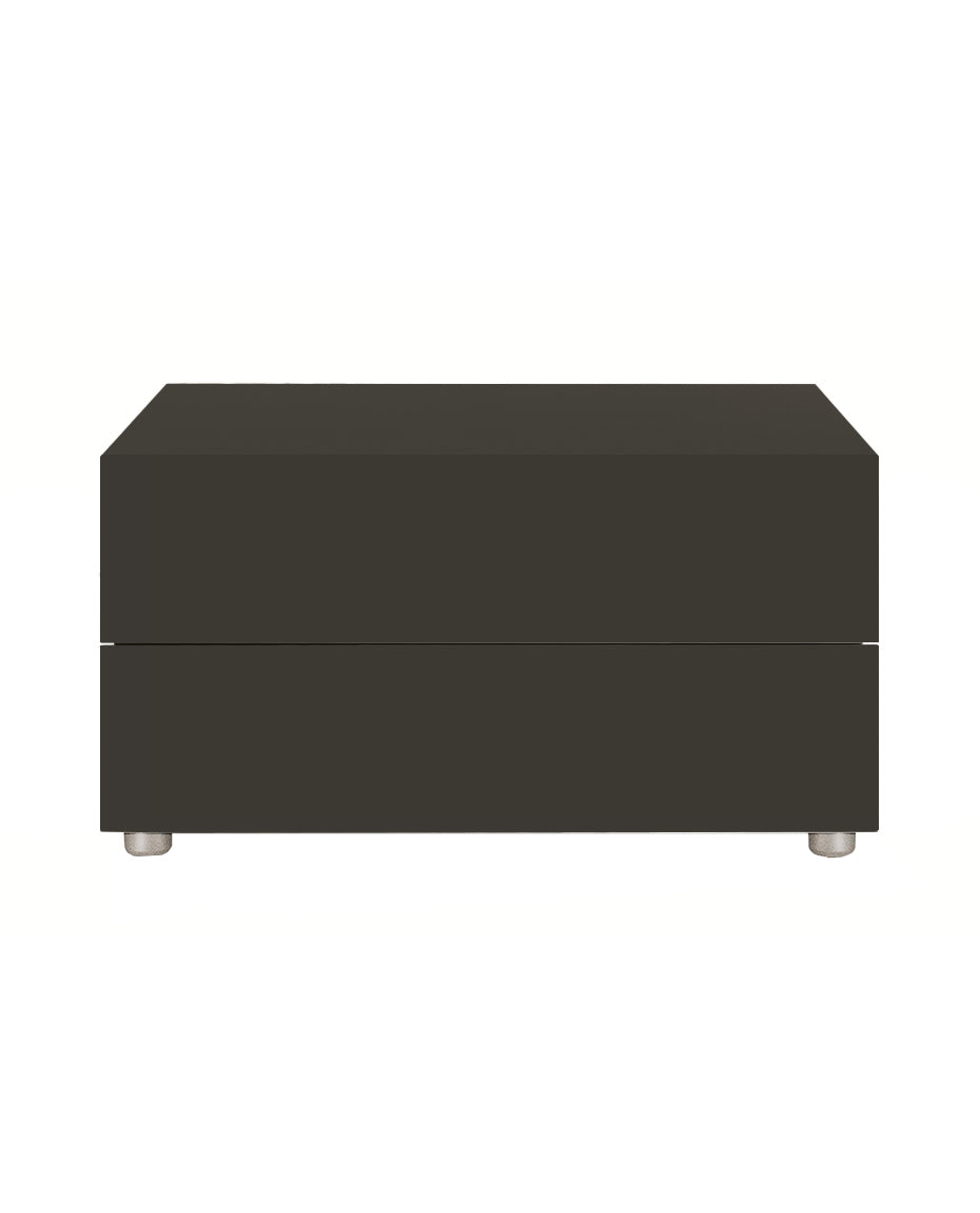 CDDR1 / Bedside Table with 2 Drawers / Mat Lacquered Visone LO48