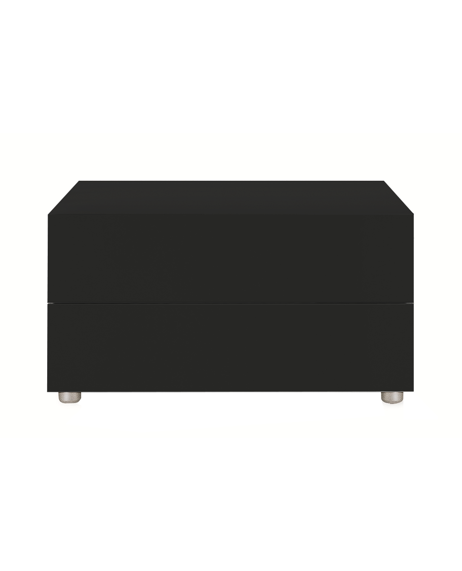 CDDR1 / Bedside Table with 2 Drawers / Mat Lacquered Moka LO49
