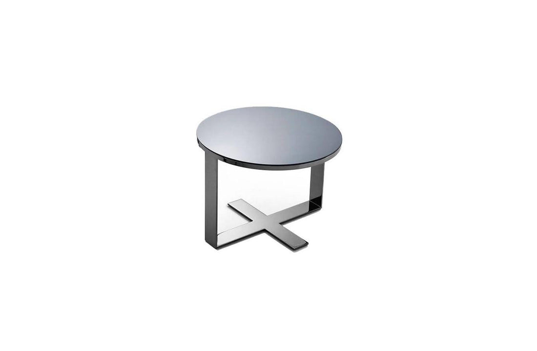 Ø60x45 cm / Bronzed Reflective Glass / Black Chromed
