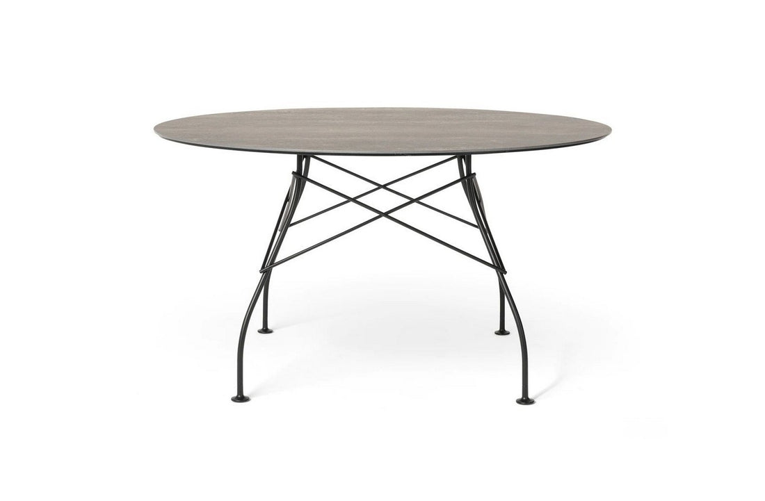 Glossy Outdoor Round Table - Stoneware-Kartell-Space Furniture SG