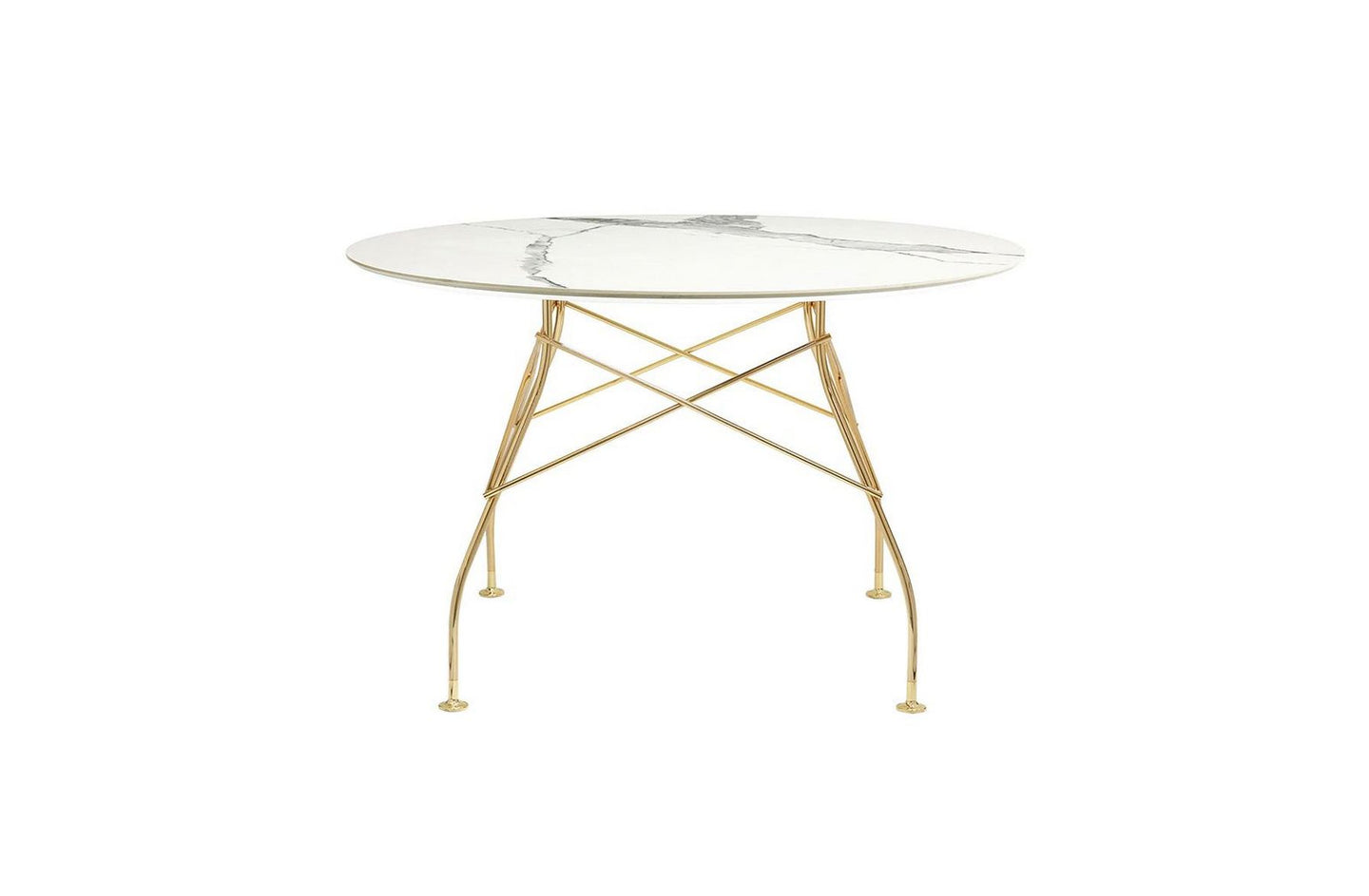 Glossy Small Round Table - Stoneware-Kartell-Space Furniture SG
