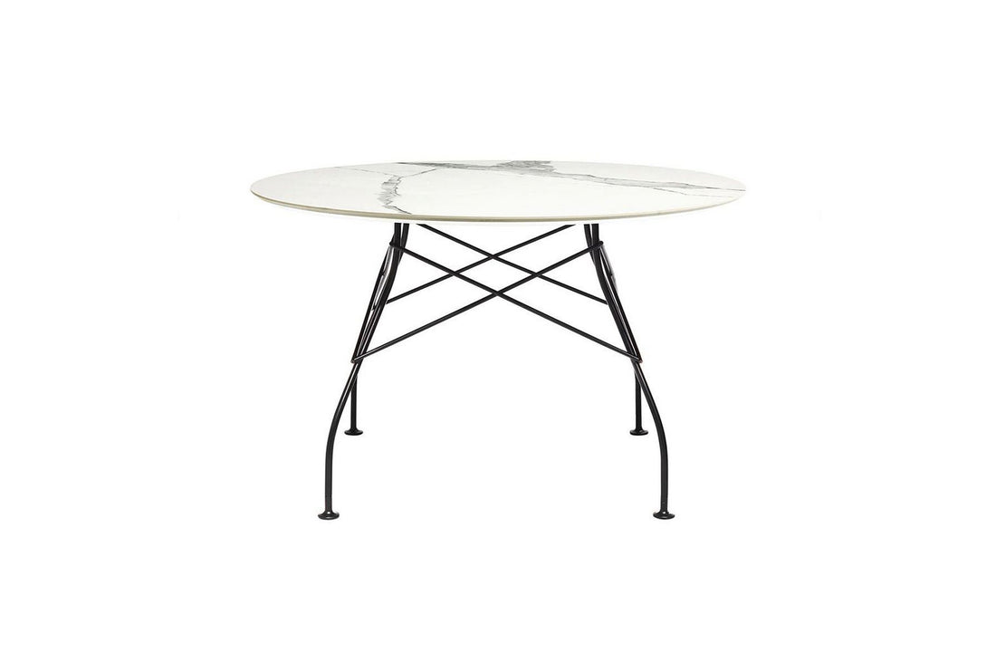 Black / White Stoneware with Marble Finish