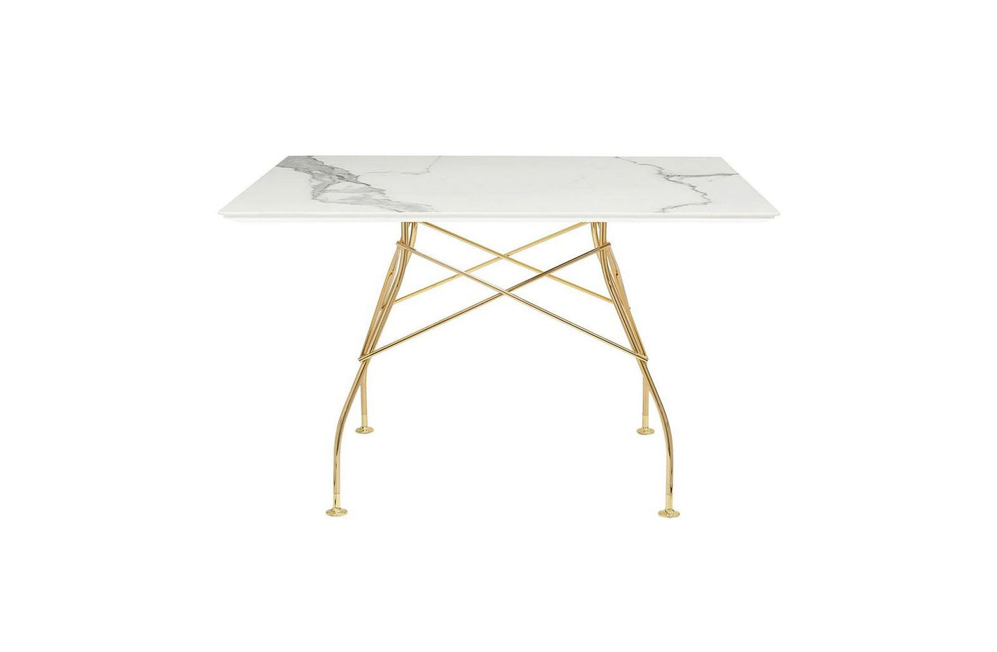 Glossy Small Square Table - Stoneware-Kartell-Space Furniture SG
