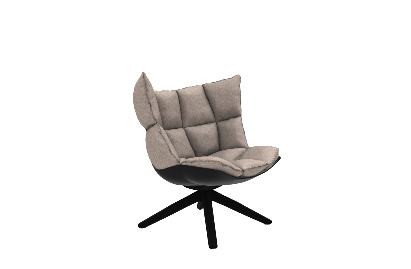Husk Swivel Armchair with Snug Sides-B&B Italia-Space Furniture SG
