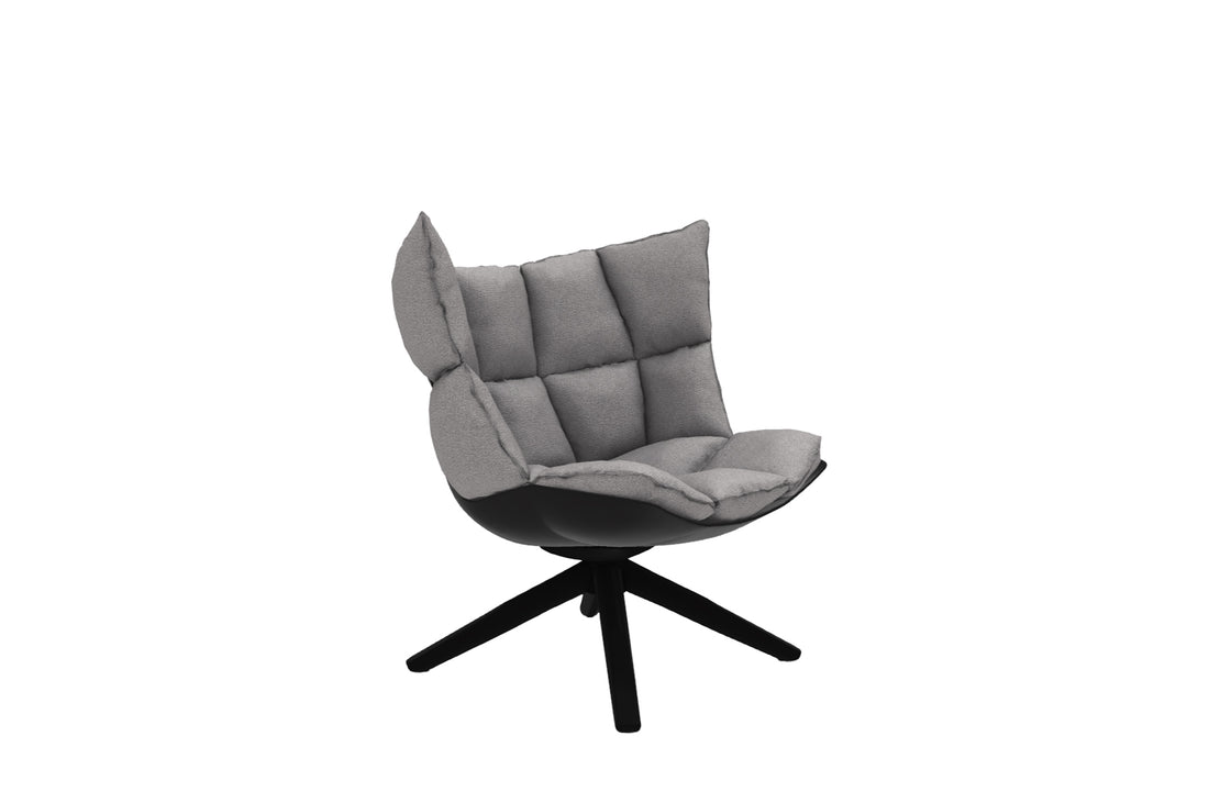 ASTRO Pearl Grey Fabric / Black Shell / Black Painted Hard Polyurethane