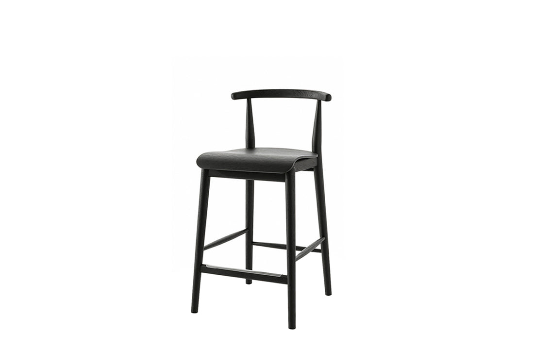 Low Stool / Brushed Black Oak / Brushed Black Oak