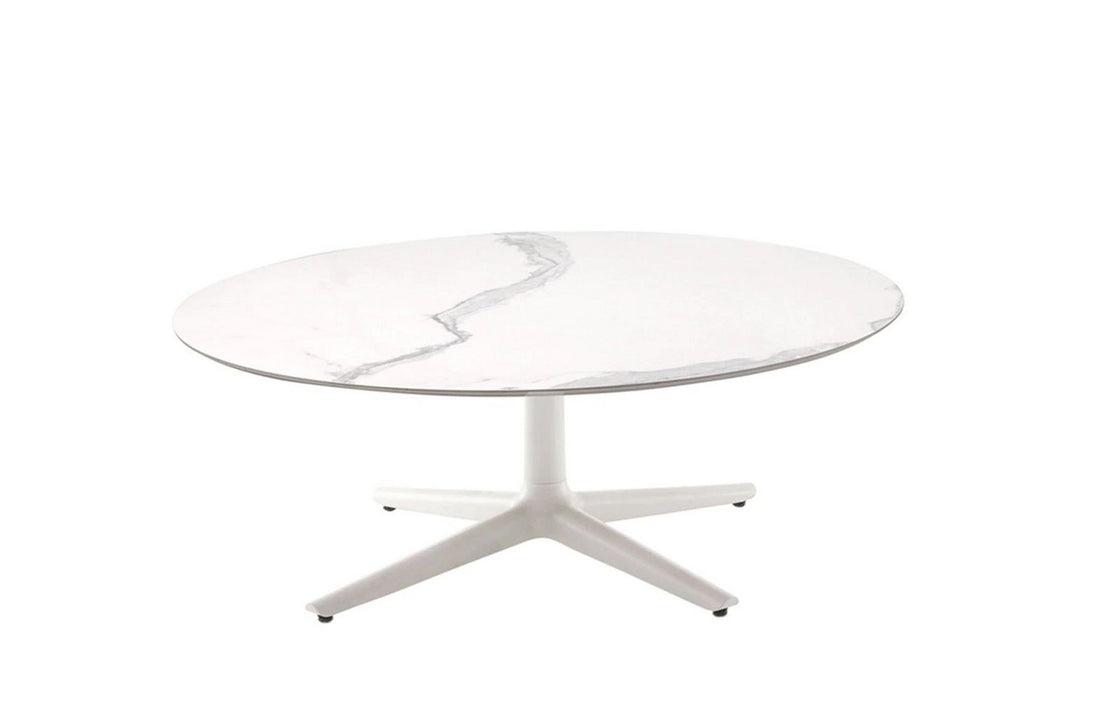 White Stoneware with Marble Finish/White
