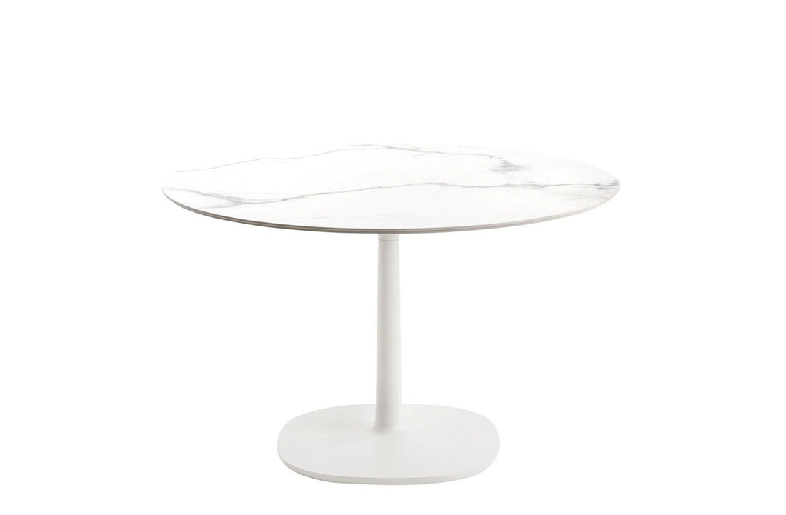 White Stoneware with Marble Finish/White
