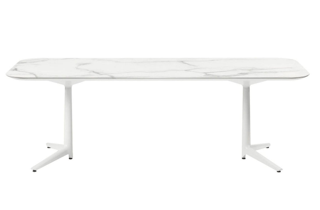 White Stoneware with Marble Finish/White