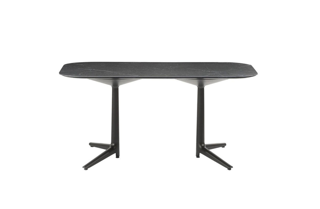 Black Stoneware with Marble Finish/Black