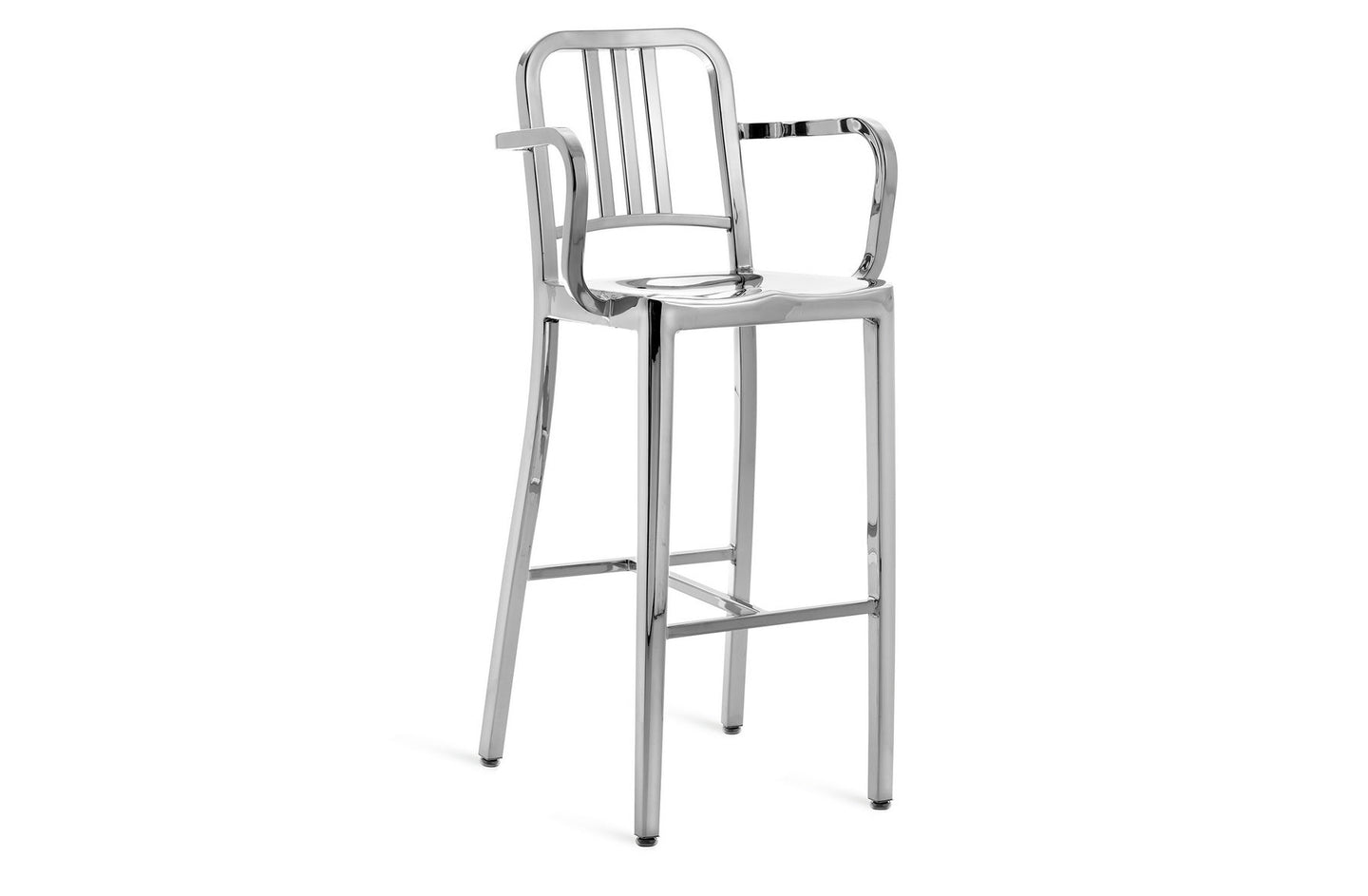 Navy Bar Stool with Arms-Emeco-Space Furniture SG
