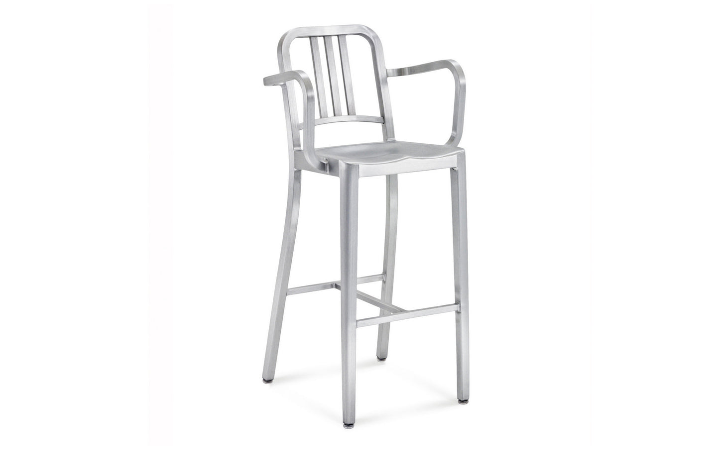 Navy Bar Stool with Arms-Emeco-Space Furniture SG

