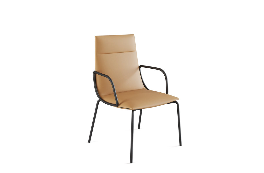 Noha Executive Chair - Four Metal Legs-Viccarbe-Space Furniture SG
