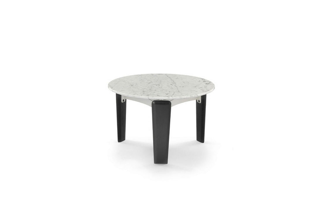 White Carrara Marble / White Lacquered Metal / Black Stained Ash